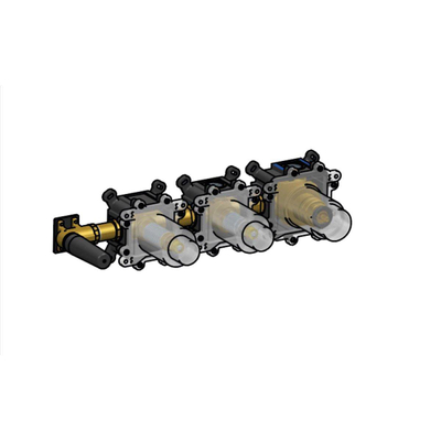 Hotbath Cobber Inbouw bad/douche thermostaat met 2 stopkranen zonder uitloop geborsteld messing (goud)