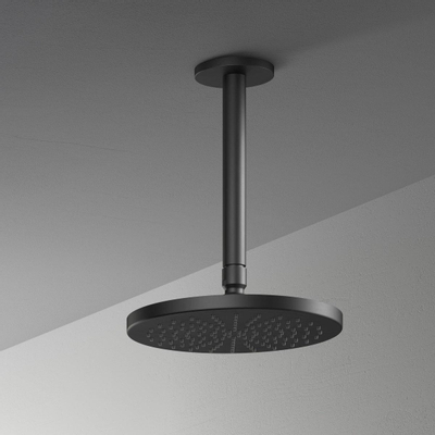 Hotbath Mate hoofddouche 20cm rond zwart mat - beschadigd-OUTLET UDEN