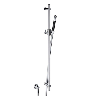 Hotbath Cobber glijstang 90cm met wandaansluitbocht 150cm doucheslang en staafhanddouche koper geborsteld PVD OUTLETSTORE