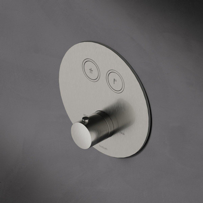 Hotbath Cobber Inbouwthermostaat met 2 pushbuttons rond chroom