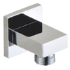 Wiesbaden Wandaansluitbocht vierkant 1/2" chroom SW10506