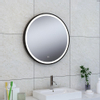 Wiesbaden Maro spiegel rond met LED, dimbaar en spiegelverwarming 60 cm mat zwart SW296067