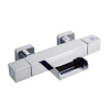 Wiesbaden Rombo thermostatische badmengkraan waterval chroom SW10563