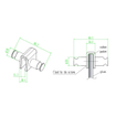 Wiesbaden Ida dubbele glashaak voor douchecabine chroom SW95458