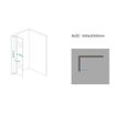 Wiesbaden Comfort zijwand met muurprofiel 300 x 2000 x 10 mm nano helder glas/chroom SW10418