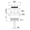 Wiesbaden luxe clickwaste 5/4 laag model geborsteld koper SW296043