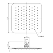 Wiesbaden Ufo hoofddouche vierkant 20 cm chroom SW10520