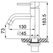 Wiesbaden Grant RVS wastafelmengkraan SW10467