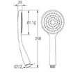 Wiesbaden Caral WB Single chroom ABS handdouche rond 1/2 SW62507