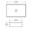 Xellanz Slide opzetwastafel 54x34x12cm wit SW65826