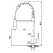 Wiesbaden Floyd RVS Keukenkraan professional met handdouche SW10466