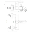 Wiesbaden Cadans badmengkraan met omstel chroom SW10581