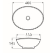 Wiesbaden Barco waskom 40x33x14.5cm zonder overloop keramiek wit SW72922