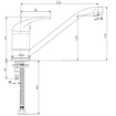 Wiesbaden Athos keukenmengkraan chroom SW10574