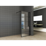 Wiesbaden Horizon inloopdouche 80x200cm helder glas nano coating raster Mat Zwart SW295921