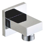 Wiesbaden Wandaansluitbocht vierkant 1/2" chroom SW10506
