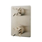 Wiesbaden Cross afbouwdeel thermostatisch geborsteld staal SW62500