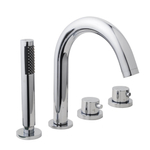 Wiesbaden Caral 4-gats badrandthermostaat afbouwset chroom SW62536