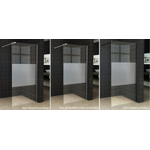 Wiesbaden Slim glasplaat 1200 x 2000 x 8 mm nano helder glas met melkglas middenband SW295913