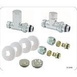 Wiesbaden Luxe radiator aansluitset recht chroom SW20756