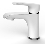 Wiesbaden Tarma eenhendel wastafelkraan laag wit/chroom SW62545