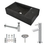 Wiesbaden One Pack Hardstenen fontein 40x22x10 rechts compl. SW95995