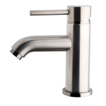 Wiesbaden Cadans wastafelkraan laag geborsteld staal SW6578