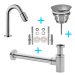 Wiesbaden Victoria fonteinkraanset geborsteld staal SW95527