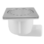 Shower Doucheplug 10x10cm zijuitlaat RVS SW10689