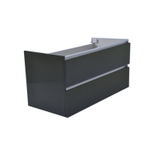 Wiesbaden Vision onderkast met 2 laden 100 x 46 cm hoogglans grijs SW95817