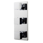 Wiesbaden Rombo afbouwdeel inbouwthermostaat 3 weg chroom SW62497