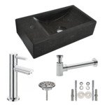 Wiesbaden One Pack Hardstenen fontein 40x22x10 links compl. SW95994