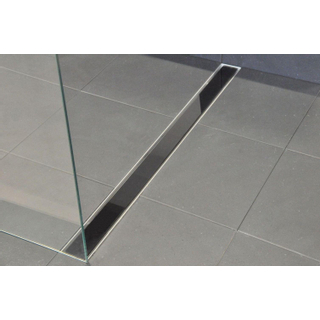 Wiesbaden Dreen Drain Glasrooster zwart 80x7cm tbv RVS douchegoot