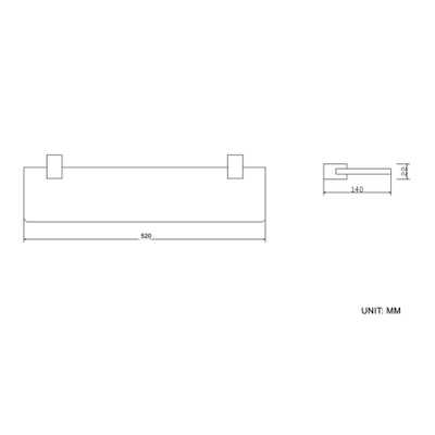 Wiesbaden Ida glazen planchet 52cm chroom