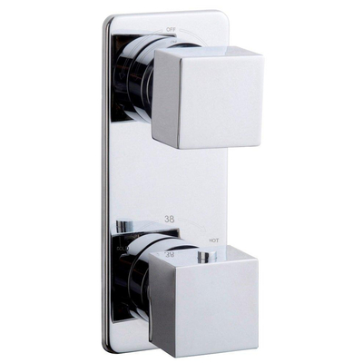 Xellanz Rombo inbouwthermostaat 2 weg chroom