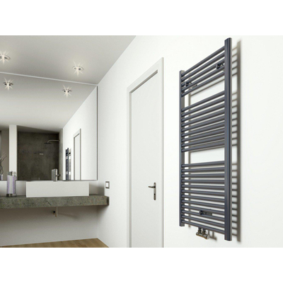 Wiesbaden Elara sierradiator 120x60cm midden onder aansluiting 830Watt antraciet