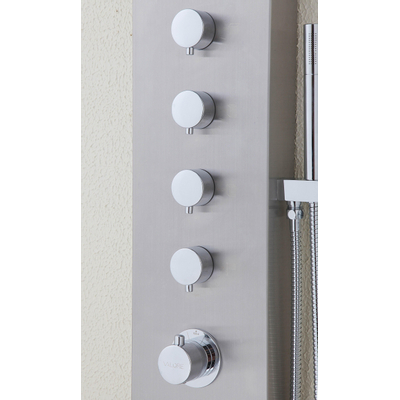 Xellanz Huron RVS douchekolom inclusief thermostatische kraan 165x20cm