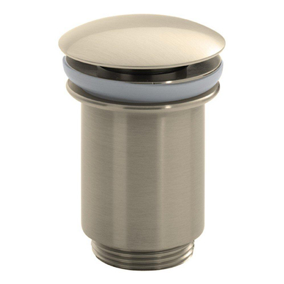 Wiesbaden Caral clickwaste afvoerplug hoog 5/4" geborsteld staal