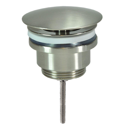 Wiesbaden Caral open afvoerplug 5/4'' geborsteld staal