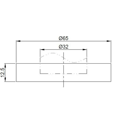 Wiesbaden Star sifon rozet 32 mm x 65 mm chroom