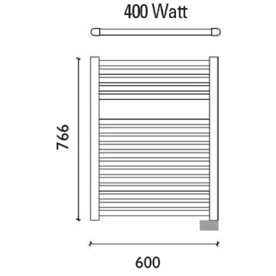 Wiesbaden Elara elektrische radiator 76,6 x 60 cm wit