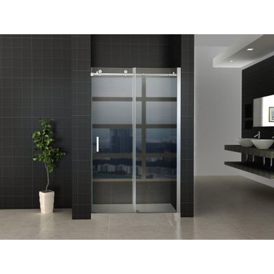 Wiesbaden Slide schuifdeur 120x200cm 8mm veiligheidsglas NANO coating chroom