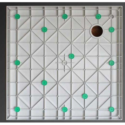 Xellanz luxe douchebak SMC vierkant 900x900x40 wit