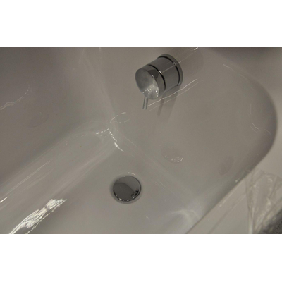 Wiesbaden Luxe bad plugoverloopcombintatie met badvulfunctie chroom