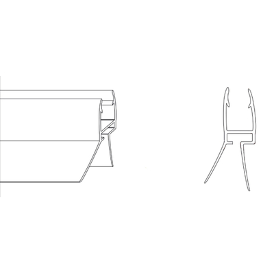 Xellanz Wiesbaden rubberen waterkering 200 x 0,6 cm transparant