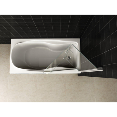 Wiesbaden Cinco badwand draaibaar 1000 x 1400 x 6 mm nano helder glas/chroom