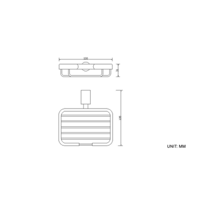 Wiesbaden Ida draad zeephouder chroom SHOWROOMMODEL