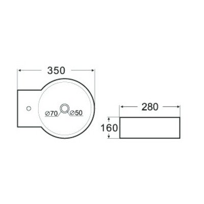 Wiesbaden Kronos fontein 32 x 27,5 x 16 cm keramiek glans wit