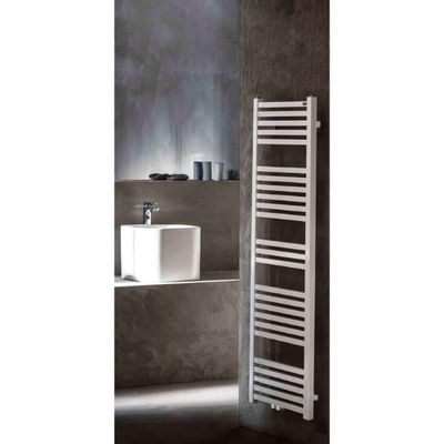 Wiesbaden Tower sierradiator wit 182x60cm midden onder aansluiting