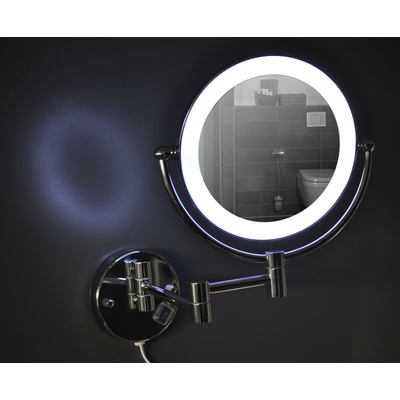 Wiesbaden Wandscheerspiegel LED chroom